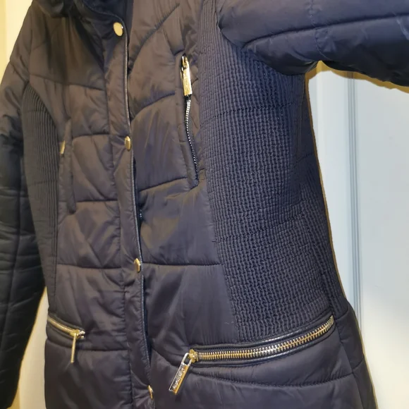 Beautiful Navy blue Coat/Parka Cozy, Warm, light Winter Jaket XL Extra Large - Picture 7 of 13